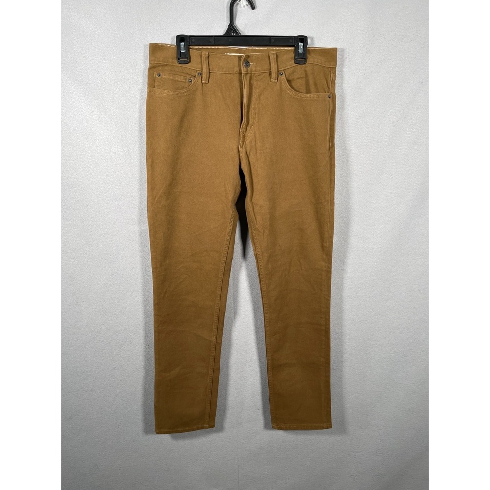 Banana Republic Jeans Mens 31x30 Brown Denim‎ Cotton Stretch Dark Wash Slim Fit